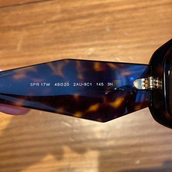 New! PRADA Tortoise & Brown Eyewear Sculto Reo Logo Sunglasses - Picture 10 of 16